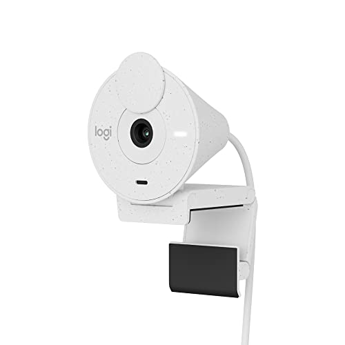 Logitech Brio 300 Webcam Full Hd Con Otturatore Privacy, Mic Con Riduzione Del Rumore, Usb-C, Streaming, Certificata Per Zoom, Microsoft Teams, Google
