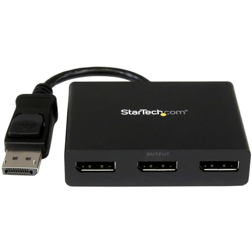 Startech.Com Hub Mst Displayport A 2 Porte - Adattatore Multi-Monitor Dp 1.2 - Sdoppiatore/Splitter Video Displayport 4K 30Hz O 1080P 60Hz Per Triplo