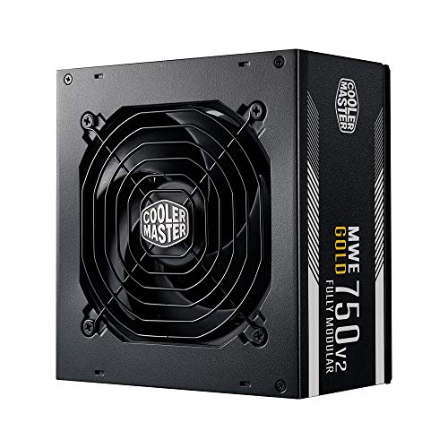Cooler Master Mwe 750 Gold V2 Alimentatore Completamente Modulare (Spina Ue) - 80 Plus Gold Da 750W, Cavi Piatti Neri, Ventola Hdb Da 120Mm, Soglia Al