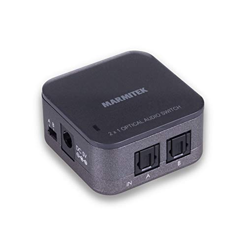 Toslink Audio Switch - Marmitek Connect Ts21 - Audio Soft Optical - 2 In / 1 Out - S / Pdif - Frequenza Di Campionamento 192 Khz - Dolby Digital - Dts