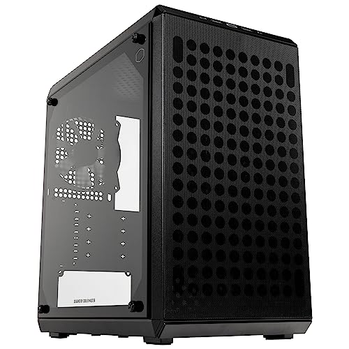 Cooler Master Masterbox Q300L V2 - Case Mini-Tower Matx, 1 Ventola Posteriore 120Mm, Pannello Vetro Temperato, Routing Pulito, Opzioni Raffreddamento