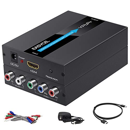 Convertitore Scaler Da Hdmi A Componente, Easycel Convertitore Da Hdmi A Ypbpr, Convertitore Da Hdmi A Rgb 5Rca (Include Cavi Hdmi E Componente, Allum