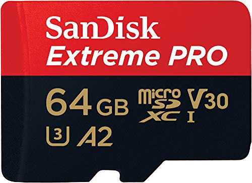 Sandisk 64Gb Extreme Pro Scheda Microsdxc + Adattatore Sd + Rescuepro Deluxe, Fino A 200 Mb/S, Con Prestazioni App A2 Uhs-I Class 10 U3 V30