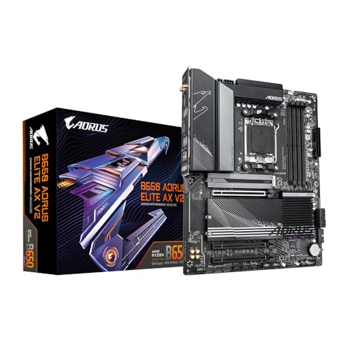 Scheda Madre B650 Aorus Elite Ax V2 - Supporta Cpu Amd Am5, 12+2+2 Fasi Vrm Digitale, Fino A 8000 Mhz Ddr5 (Oc), 1Xpcie 5.0 + 2Xpcie 4.0 M.2, Wi-Fi 6E