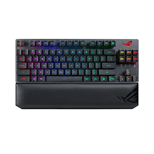 Asus Rog Strix Scope Rx Tkl Wireless Deluxe - Tastiera Opto-Meccanica Azerty Formato Tkl, Switch Opto-Meccanici Rog Rx Red, Poggiapolsi Magnetico, Ill