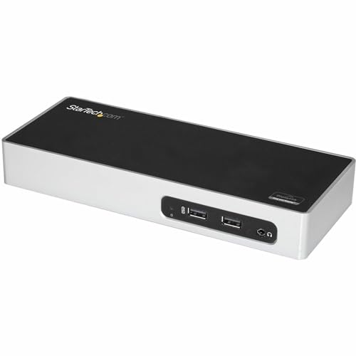 Startech.Com Docking Station Usb 3.0 - Dock Universale Per 2 Monitor Hdmi E Vga/Dvi - 6X Usb 3.1 Gen1 5Gbps, Gbe - Windows E Mac (Dk30Add)