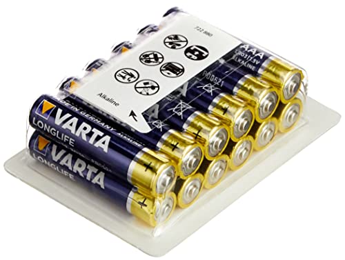 Varta 4103301112 Longlife Batteria Alcalina, Ministilo Aaa Lr03, Confezione Da 12 Pile Big Box Confezione Risparmio - Il Design Può Variare