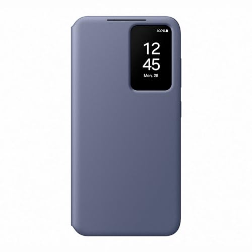 Samsung Smart View Wallet Case Custodia A Portafoglio Con Finestra Di Visione Notifiche Per Galaxy S24, Violet