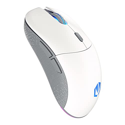 Endorfy Gem Plus Wireless Onyx White, Mouse Da Gioco Wireless Leggero, Sensore Pixart Paw3395 Top Di Gamma, 26.000 Dpi, Interruttore Kailh Gm 8.0 Resi