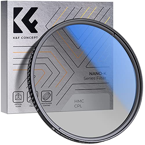 K&F Concept Nano-K Filtro Polarizzatore Circolare 49Mm Cpl In Vetro Ottico Con Nano-Rivestimento A 18 Strati Per Obiettivi 49Mm