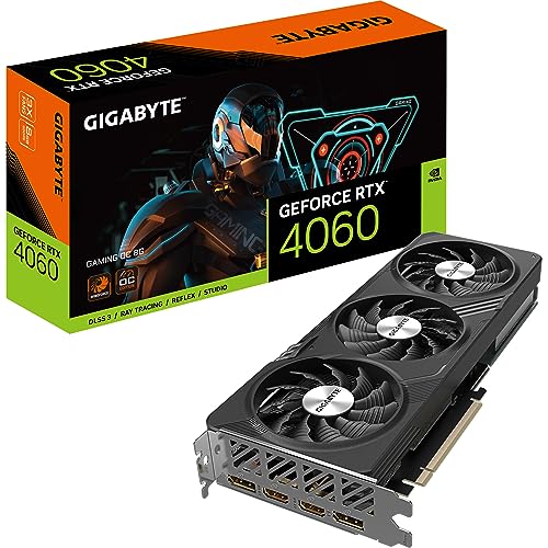 Gigabyte Nvidia Geforce Rtx 4060 Gaming Oc Scheda Grafica - 8Gb Gddr6, 128-Bit, Pci-E 4.0, 2550Mhz Core Clock, 2X Dp 1.4, 2X Hdmi 2.1A, Nvidia Dlss 3