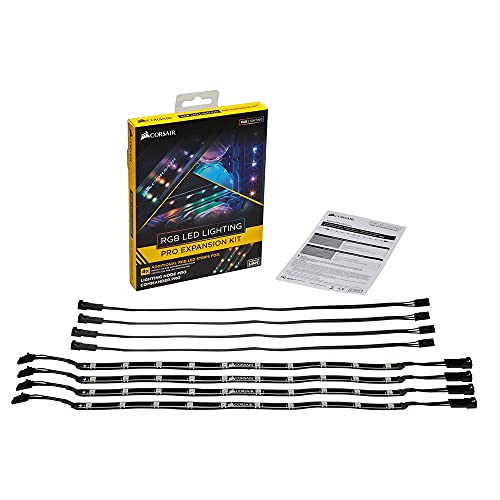 Corsair Cl-8930002 Rgb Led Lighting Pro Kit Di Espansione, 4 X Strisce Led Rgb Regolabili