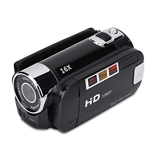 Videocamera Digitale, Videocamera Ad Alta Definizione Full Hd Rotazione Full Hd 270° 1080P 16X, Videocamera Portatile Dv Con Display Da 2,7 Pollici Pe