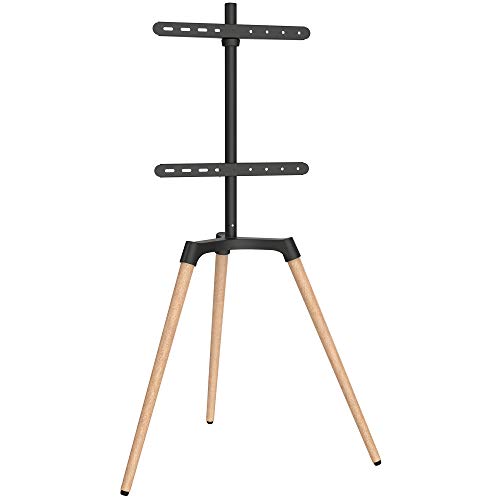 Easylife - Treppiede Per Tv Tripod Di Design, Supporto Fino A 65" E Monitor Da 35 Kg, Orientabile Di 140°, Regolabile In Altezza E Gestione Dei Cavi,
