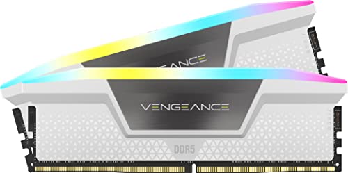 Corsair Vengeance Rgb Ddr5 Ram 64Gb (2X32Gb) 5200Mhz Cl40 Intel Xmp Compatibile Icue Memoria Per Computer - Bianco (Cmh64Gx5M2B5200C40W)