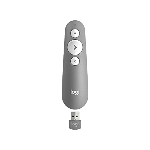 Logitech R500S Telecomando Per Presentazioni Laser Di Classe 1 Usb E Bluetooth - Compatibilità Universale, Raggio D'Azione Di 20 M, Personalizzabile –