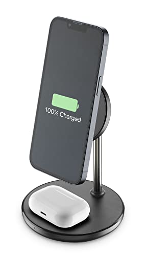 Cellularline | Mag Duo Wireless Charger - Supporto Con Carica Wireless 2 In 1 Per Dispositivi Apple