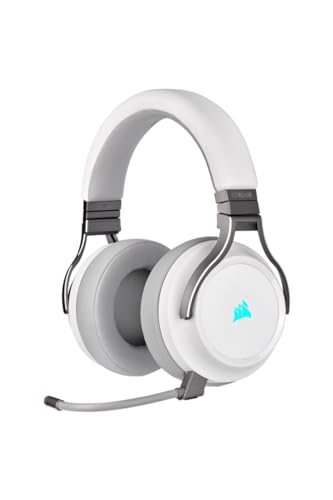 Corsair Virtuoso Rgb Wireless Cuffie Da Gioco Ad Alta Fedeltà - Suono Surround 7.1 - Microfono Umnidirezionale Rimovibile - Compatibile Con Icue - Pc,