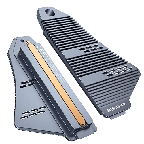 Graugear Heatpipe - Dissipatore Di Calore Per M.2 Nvme Ssd 22110, 2280, 2260, 2242, 2230, Adatto Per Espansione Della Memoria Playstation®5, 4 Dischet