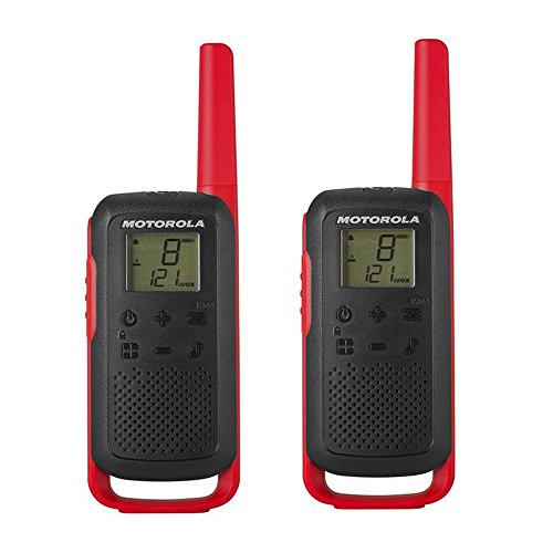 Motorola Talkabout T62 Two-Way Radio 16 Channels 12500 Mhz Black Red