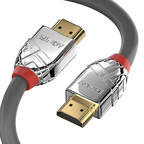 Lindy - Cavo Hdmi 2.0 Cromo Line 5 Metri, Cavetto High Speed 4K@60Hz 18G 3D 1080P Hdcp 2.2 120Hz 144Hz Certificato Hdr, Arc, Cec, Atc,Per Tv, Monitor,