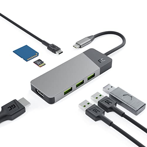 Adattatore, Stazione Docking Hub Usb-C Pd 85W Gc Connect 7In1 (3X Usb-A 3.1 Hdmi 4K 60Hz Sd Microsd) Per Apple Macbook M1/M2, Lenovo Thinkpad X1, Asus