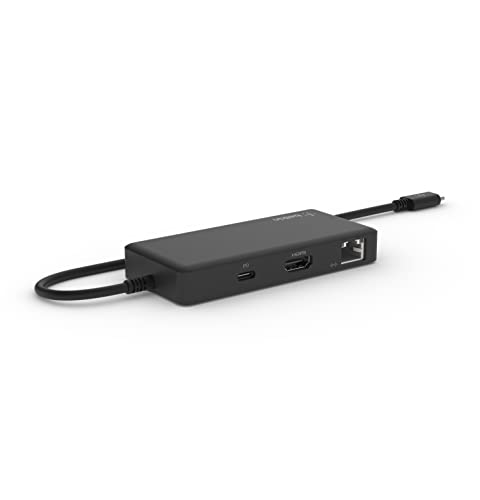 Belkin Adattatore Hub Multiporta 5 In 1 Ottimizzato Per Chromebook Con Porta Hdmi 4K A 60 Hz, Usb-C Power Delivery Da 86 W, Gigabit Ethernet, 2 Usb-A