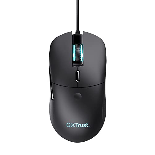 Trust Gaming Gxt 981 Redex Mouse Da Gaming Leggero, 72 Grams, 200-10.000 Dpi, Kailh Switches, Sensore Ottico, Rgb Mouse, 6 Pulsanti Programmabili, Mou