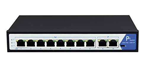 Value Poe+ - Switch Gigabit Ethernet, 8 + 2 Porte