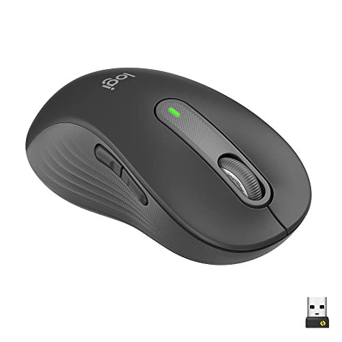 Logitech Signature M650 L Left Mouse Wireless - Per Mancini Con Mani Grandi, Durata Batteria 2 Anni, Clic Silenziosi, Tasti Personalizzabili, Bluetoot