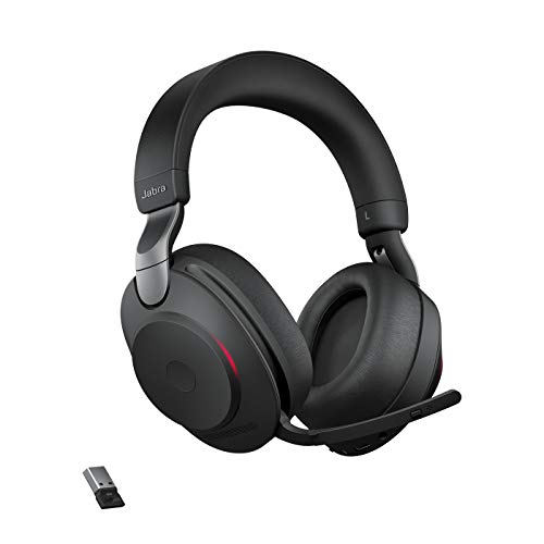 Jabra Evolve2 85 Wireless Pc Headset – Noise Cancelling Uc Certified Stereo Headphones With Long-Lasting Battery – Usb-A Bluetooth Adapter – Black