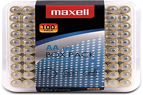Maxell - Confezione Da 100 Batterie Alcaline Lr6 Tipo Aa