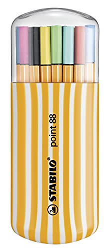 Fineliner - Stabilo Point 88 - Box Zebrui - Astuccio Con 20 - Colori Assortiti