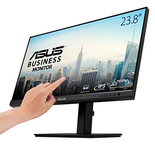 Asus Be24Ecsbt Monitor Touchscreen 24”, Full Hd, Multi Touch A 10 Punti, Ips, Usb-C, Hdmi, Displayport In Serie, Altezza Regolabile, Stand Ergonomico,