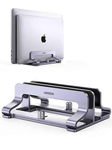 Ugreen Supporto Verticale Per Laptop Regolabile 2 Slot, Supporto Pc Portabile In Verticale Salvaspazio Compatibile Con Macbook, Notebook, Ipad, Laptop