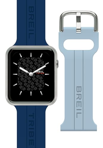 Breil Orologio Unisex Sbt-X Quadrante Mono-Colore Nero Movimento Smartwatch Smartmodule E Cinturino Silicone Blu, Azzurro Ew0670