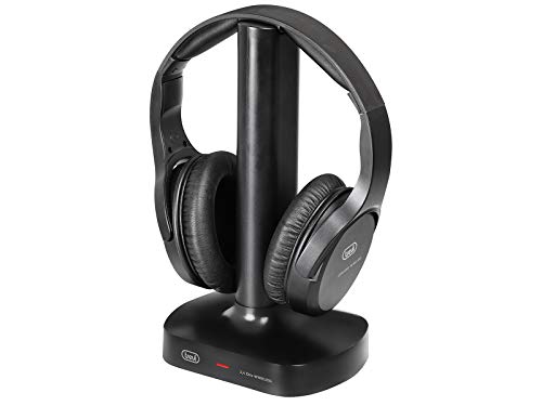 Trevi - Cuffia Per Tv Ricaricabile Wireless Senza Fili Per Collegamento Ad Ogni Apparecchio Dotato Di Presa Cuffia O Uscita Audio Come Tv, Impianti Hi