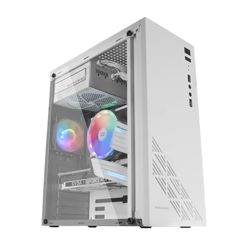 Marsgaming Mars Gaming Mc100W, Case Atx Gaming, Ventola Frgb 9 Cm, Ventilazione Convect-Cool, Bianco