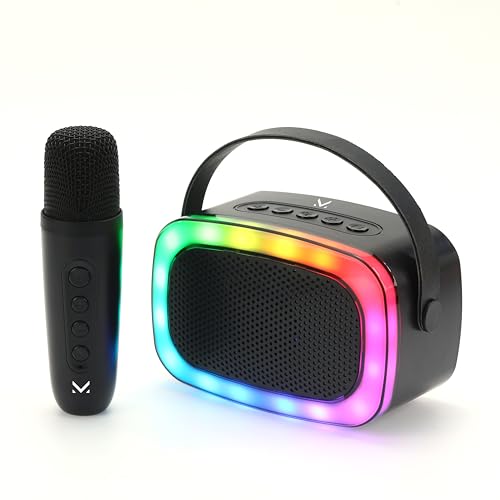Majestic Kara Ok – Speaker Portatile Con Microfono, Funzioni Karaoke E Magic Voice, Luci Led, Bluetooth, Ingressi Usb/Microsd/Aux-In, Batteria Ricaric