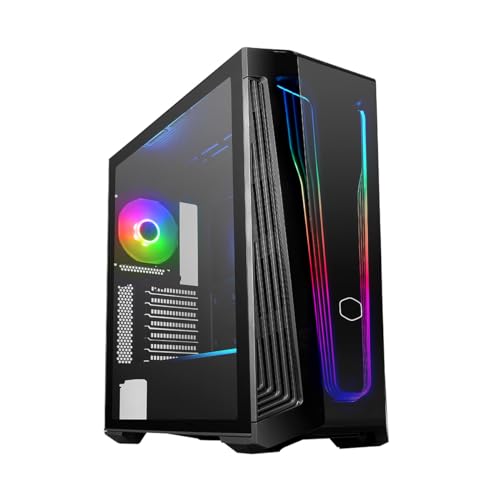 Cooler Master Masterbox 540 - Case Pc Gaming Argb Atx, Chassis Mid-Tower, Pannello Laterale In Vetro Temperato, 1X120Mm Ventola Sickleflow Argb, Fluss