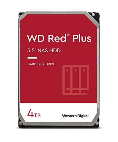 Wd Red Plus 4 Tb Nas 3,5" Hard Disk Interno - Classe 5.400 Rpm, Sata 6 Gb/S, Cmr, Cache 128 Mb