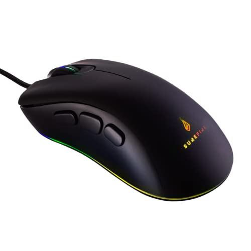 Surefire Condor Claw Gaming Da 8 Pulsanti I Mouse Da Gioco I Luci Rgb I Mouse Per Pc 6400 Dpi I 8 Tasti Programmabili I Usb 3.2 Gen 1 E Usb 2.0 I Wind