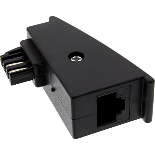 Inline 23458 Adattatore Tae-F Maschio A Rj45, 8P2C Femmina Per Fritzbox, Nero