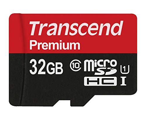 Transcend Ts32Gusdu1 Scheda Di Memoria Di Memoria Microsdhc Da 32 Gb Con Adattatore, Classe 10 U1