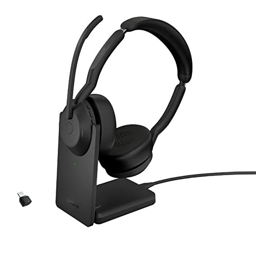 Jabra Evolve2 55 Cuffie Wireless Stereo Con Base Di Ricarica, Tecnologia Jabra Air Comfort, Microfoni Con Cancellazione Del Rumore E Anc - Funzionano 