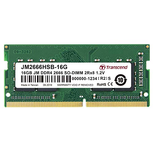 Transcend Jm2666Hsb-16G 16Gb Ddr4 2666Mhz So-Dimm 2Rx8 1.2V