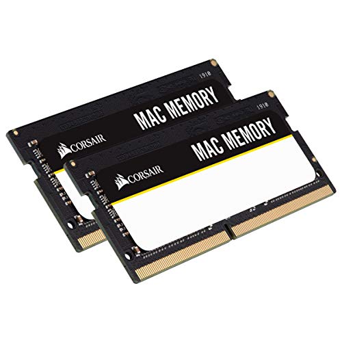 Corsair Mac Memory Sodimm 16Gb (2X8Gb) Ddr4 2666Mhz Cl18 Memoria Per Sistemi Mac, Qualificata Apple , Nero