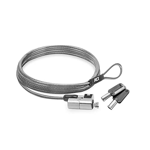 Act Cavo Di Sicurezza Blocco Del Computer Portatile 2M, Cavo Con Chiave, Blocco Per Notebook Nano Slot Per Notebook, Testa Di Blocco Girevole, Serratu
