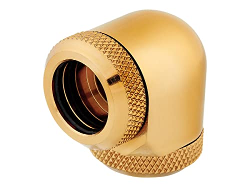 Corsair Hydro X Series Xf Hardline A 90 Gradi Da 14 Mm Od Raccordi, Confezione Doppia (Design A Compressione Hardline A Doppio O-Ring, Facile Montaggi