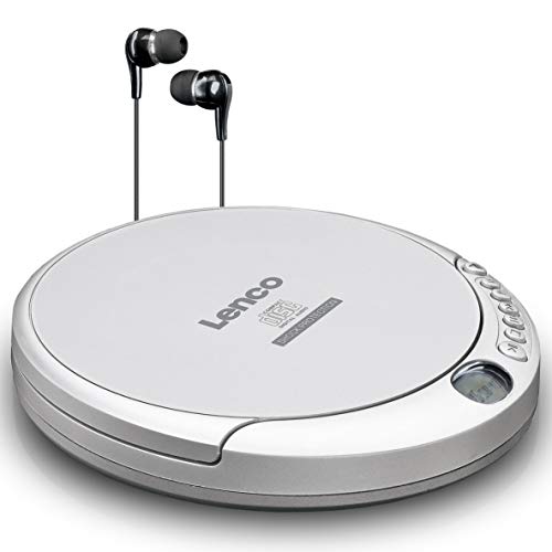 Lenco Cd-011 Lettore Cd Portatile, Walkman (Versione In Lingua Italiana Non Garantita) Con Antishock Mit Anti-Schock Argento